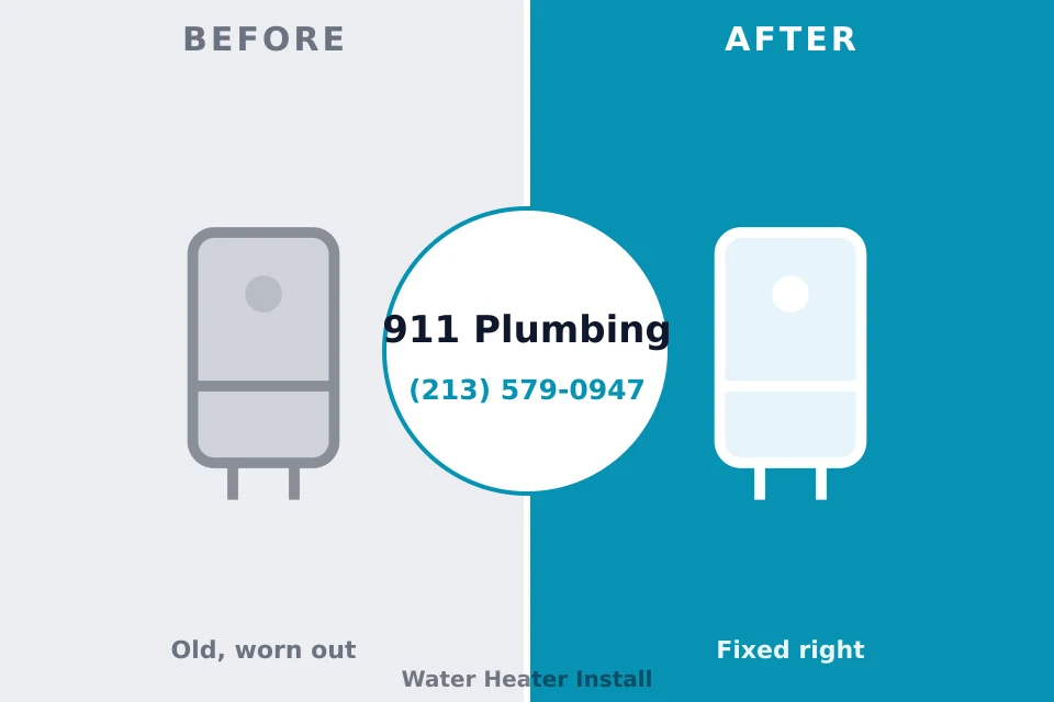 Before and after: plumbing company Dennison, OH